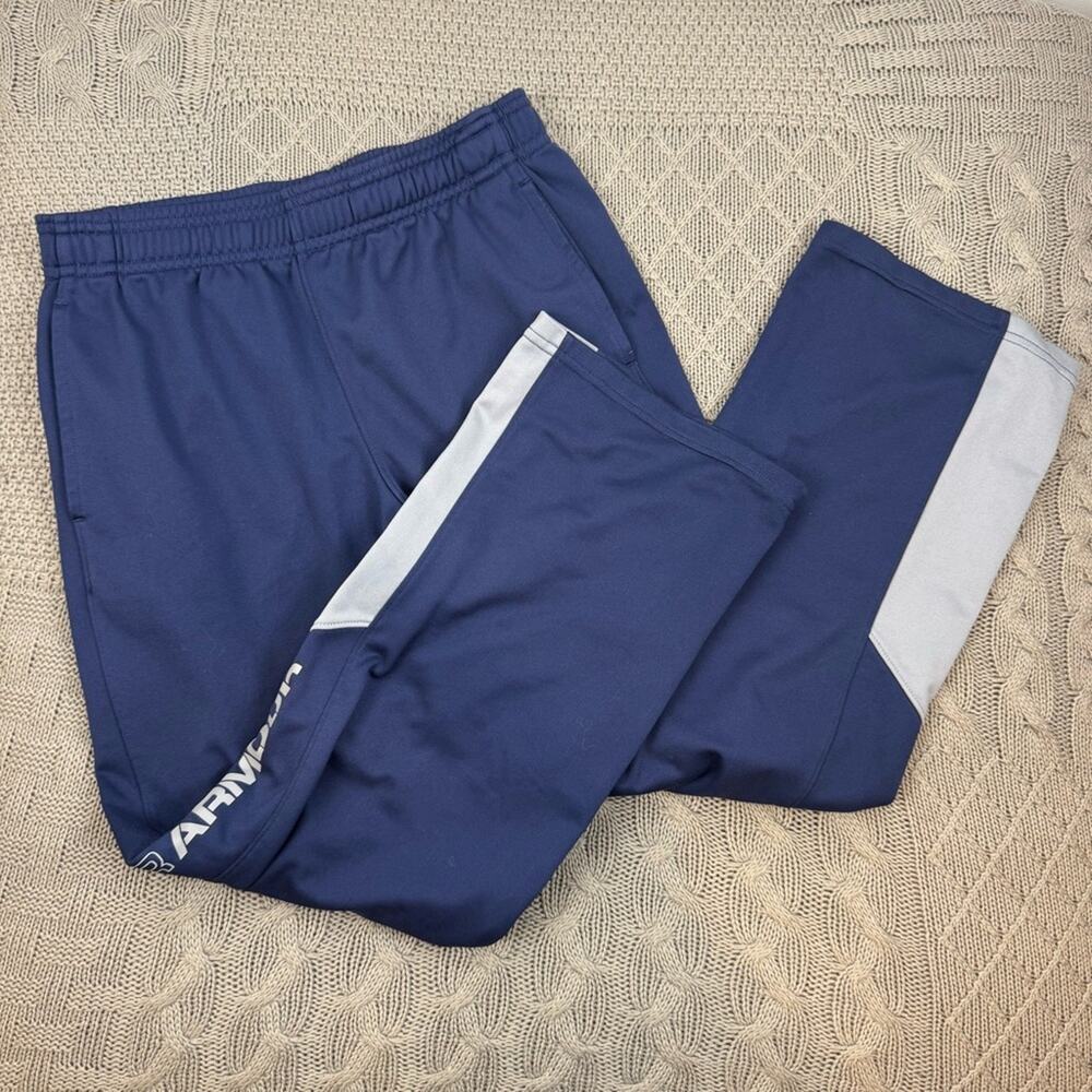 Under Armour Boys Navy and White Track Pants ~ YM